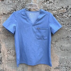 FIGS Caterina One-Pocket Scrub Top, Women's Small , Blue Medical FW1000
